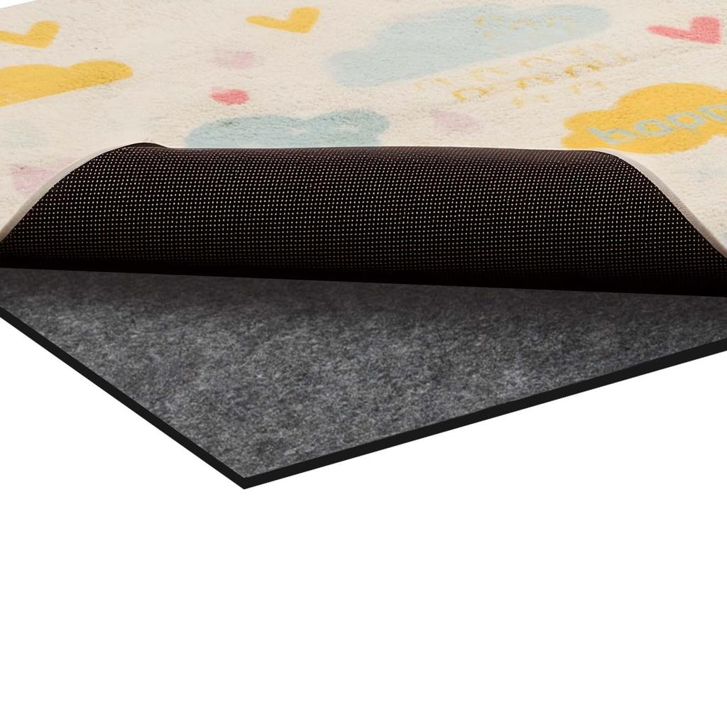 Rug Pad 2.44 x 1.52 m, Non-slip Carpet Area Pad, Rug Mat Padding with Dual Surface Felt Cushion & Rubber Gripper, Hardwood Floor Protection for All