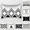 Classic Black and White Geometric Stripe Pillowcase Sofa Living Room Car Chair Cushion Cover Home Decor Pillowcase 30X50