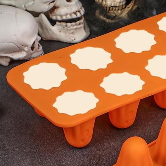 Силиконовая форма Привидение Антипригарные 3D формы для шоколада 8 ячеек Форма для выпечки на Хэллоуин для желе, конфет, пудинга, кубиков льда, мармелада, мелков, смолы