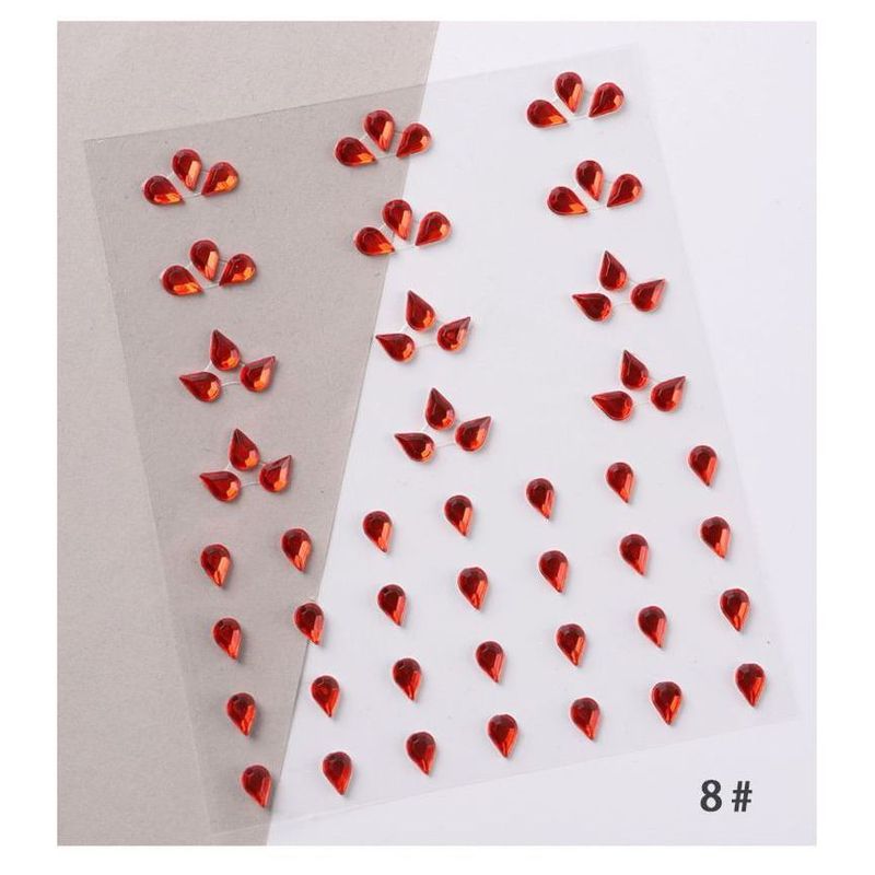 Fainie - Rhinestone / Faux Pearl Face Makeup Jewels Sticker