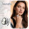 JEWELRYWE Женские кольцо-часы Простое Стильное Нержавеющая сталь Кольцо на палец Свободный размер Кварц Модный аксессуар - Подарок на День Рождения Рождество День Святого Валентина