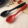 10 Inch Silicone Ladle Household Soup Rice Spoon Kitchen Cooking Hand Tool Black Red Home Gadget Utensils Plastic Spoon
