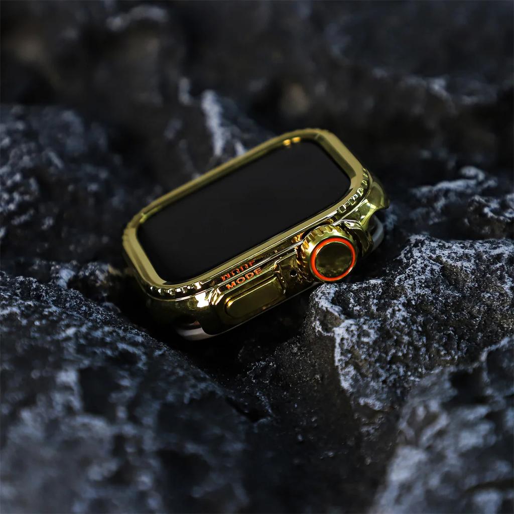 Бронированный чехол для Apple Watch Ultra 3/2/1 49 мм Серии 11 10 46 мм 42 мм Металлический защитный алюминиевый корпус-рамка для IWatch Серии 9 8 7 6 5 4 SE3 44 мм 45 мм