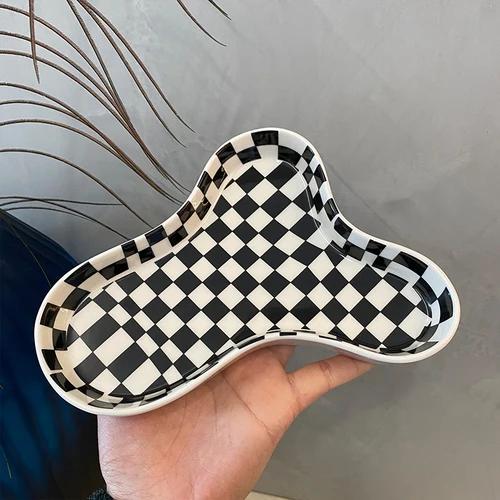 Тарелка «Облако» Керамическая тарелка для фруктов Десертная тарелка Чаша для закусок Подносы для украшений Декоративная тарелка Подставка для торта Посуда для хранения