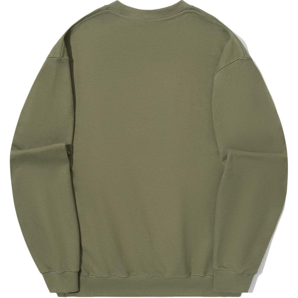 Li Ning Reignite Series Удобный повседневный пуловер с круглым вырезом, свободный свитшот унисекс, цвет милитари-зеленый AWDUB45-6