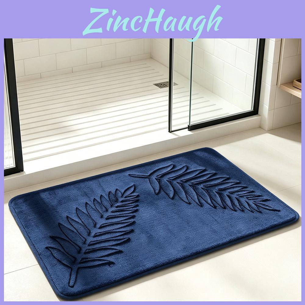 Polyester Bathroom Mat With Non Slip Backing And Water Absorption For Bedroom And Living Area