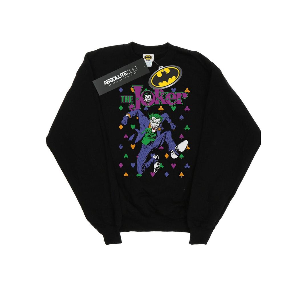 DC Comics Womens/Ladies Batman Joker Cards Jump Sweatshirt