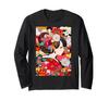 Kimono Girl Floral Minimalist Japanese Pattern Art Long Sleeve T-Shirt