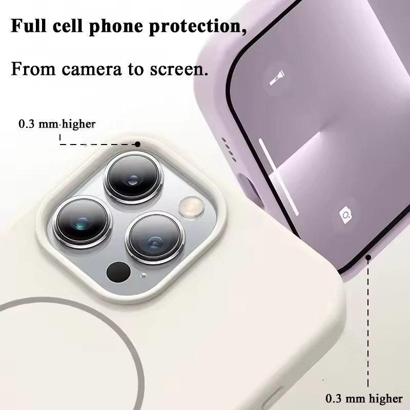 2025 Liquid Silicone Magnetic Case For iPhone 16 15 14 11 12 13 Pro Max Plus Wireless Charging Soft Cover