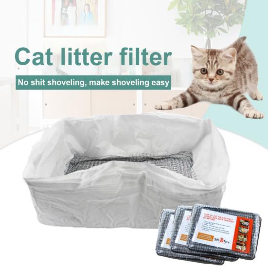 10-Pack Cat Litter Box Liners Reusable Sifting Litter Box Liner Bag for Poop Heavy Duty Pet Litter Sifter Bag