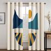 Boho Modern Design Abstract Art Geometric Leaf Sun 2 Pieces Free Shipping Thin Window Curtain for Living Room Bedroom Home Decor