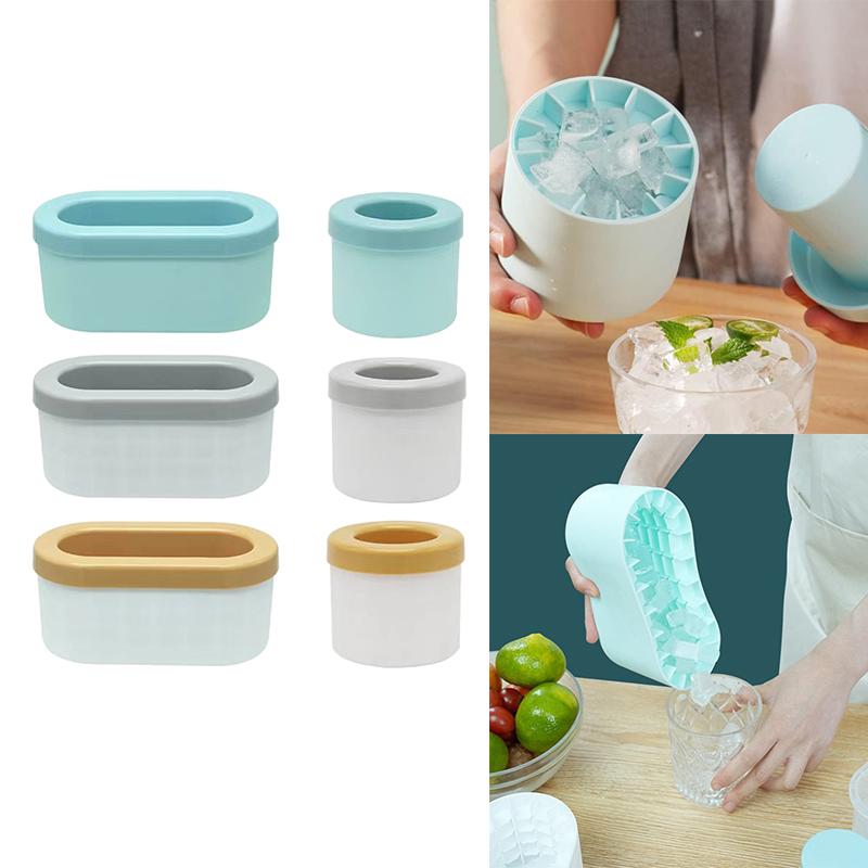 Ice Bucket Cup Mold Silicone Ice Cube Tray Food Grade Quickly Freeze Ice Cube Maker Ice Bucket Whiskey Kitchen Accessories