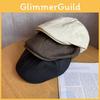 Fashion Color Solid Retro Leather Cap Women Autumn Spring Sunlight Protection