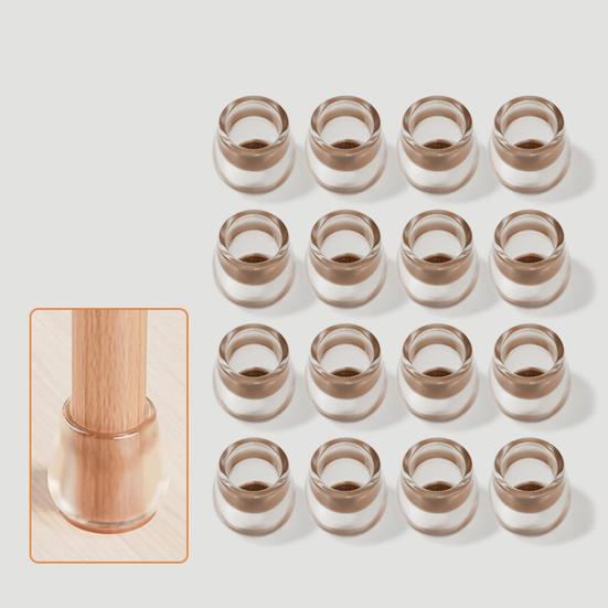 16 шт. Защитные накладки на ножки стула для пола, колпачки-протекторы для ножек табурета, противоскользящие колпачки для ножек стула для паркетных полов, защита от царапин, снижение шума