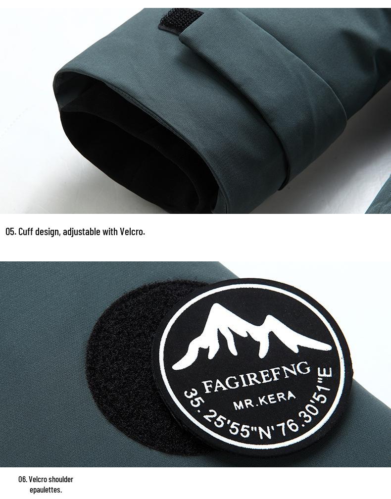 Модный зимний укороченный пуховик с меховым воротником - Свободный крой, с капюшоном, Хит продаж для пар