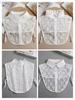 Female Lace Detachable Collar Vintage Solid Fake Collar Lapel Blouse Top Adjustable Women Clothes Ladies False Collar