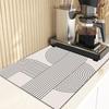 Dish Drying Mat Super Absorbent Dish Mat Drying Kitchen Mat Stain Draining Mat for Kitchen Coffee Bar Decor