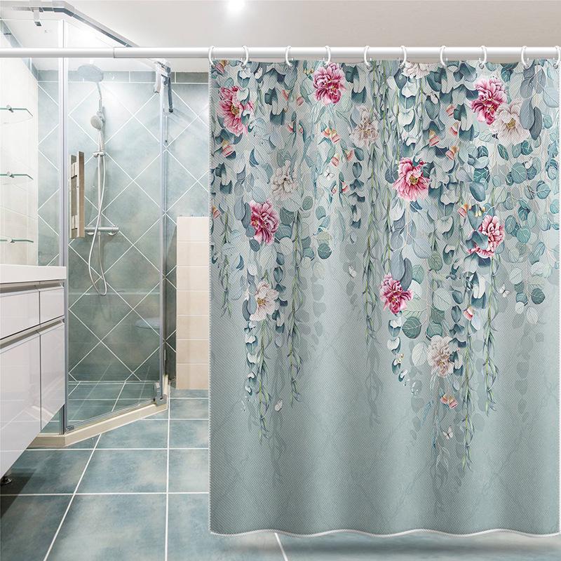Утолщенная водонепроницаемая занавеска для ванной комнаты, устойчивая к плесени, занавеска для душа, занавеска для душевой перегородки, занавеска для душа, занавеска для ванной комнаты, бесплатная перфорация