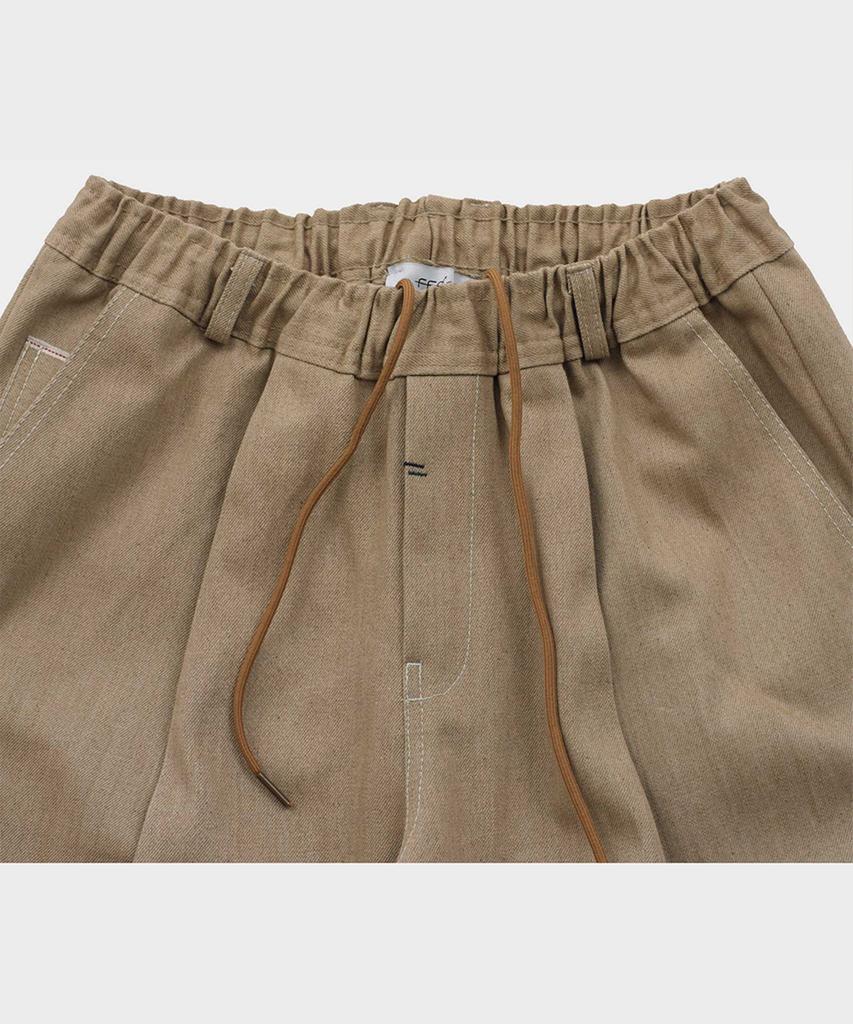 FFEFF STUDIO Джинсы с эластичным поясом Sahara Selvedge Denim (бежевый)