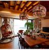 Men's Small Pendant Light: Southeast Asian Style Colorful Crystal Chandelier for Bohemian & Mediterranean Restaurants