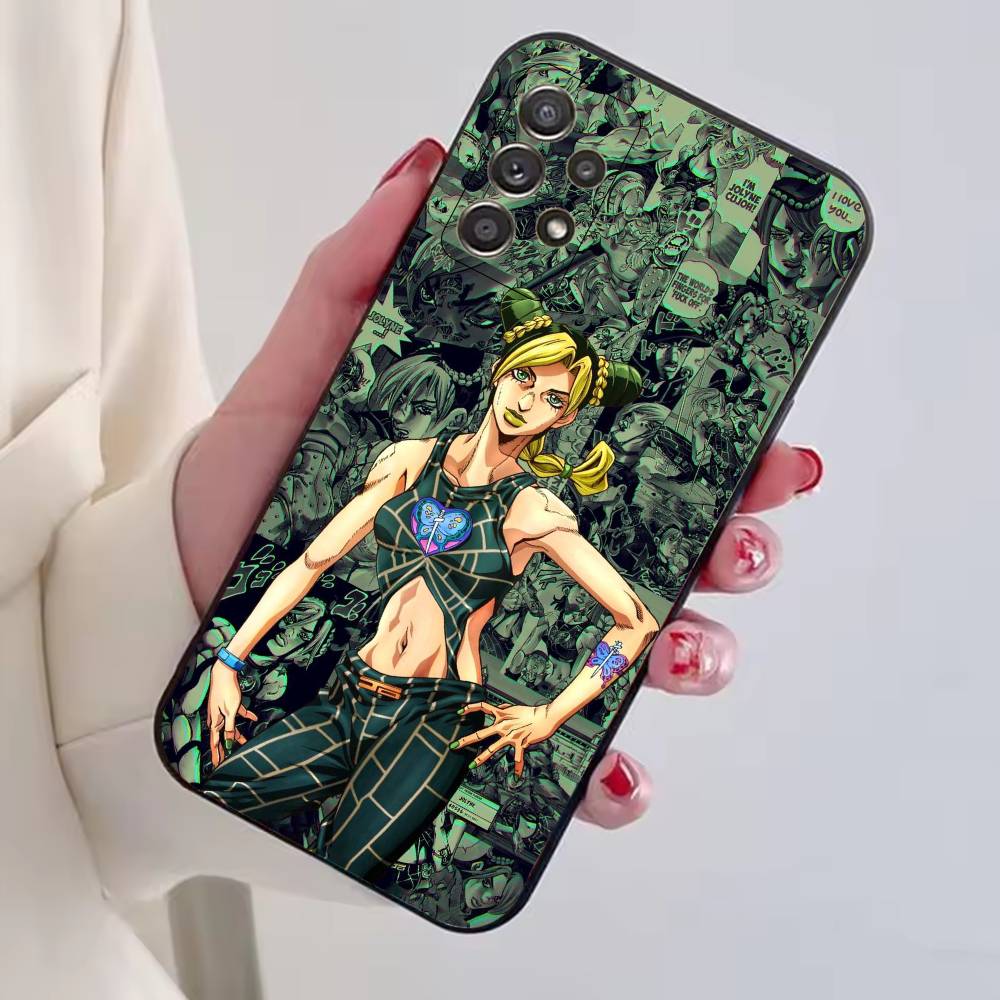 Аниме J-JOJO Крутой Чехол для Телефона с Джолин Кудзё Для Samsung S25,S24,S21,S22,S23,S30,Ultra,S20,Plus,Fe,Lite,Note,10,Черная Крышка