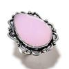 Pink Chalcedony Gemstone 925 Sterling Silver Gift Jewelry Ring Size 8