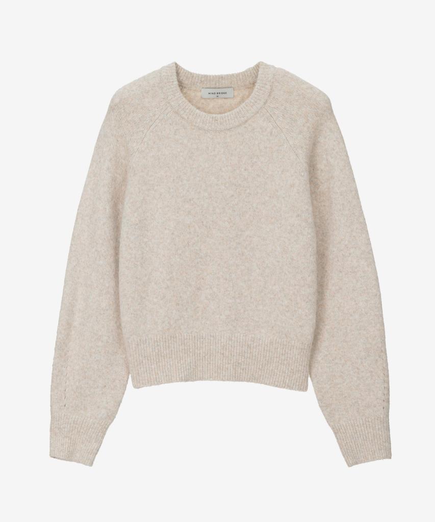 MIND BRIDGE WOMEN [W][Air Wool] Round Neck Knit - 2 Colors