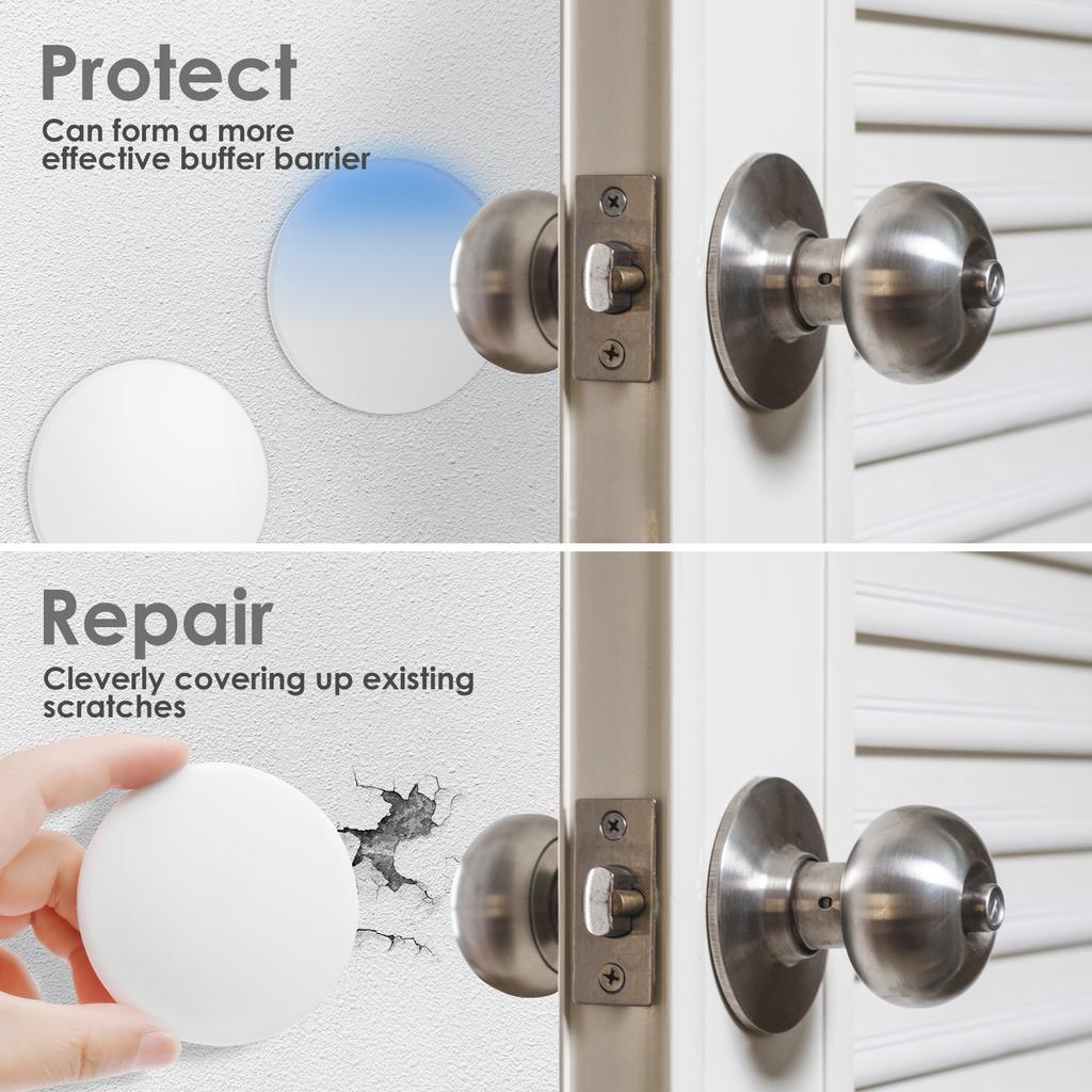 4/16Pcs Door Stopper Wall Protector Self-adhesive Door Knob Bumper Pad Sound Dampener Door Knob Wall Protector 3.15"