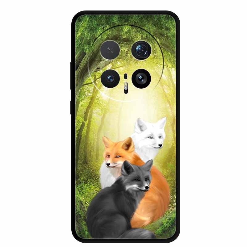 For Huawei Honor Magic8 Pro Case Colorful Protective Black Silicone Soft Case Cover for Honor Magic 8 Pro 5G Fashion Funda Cover