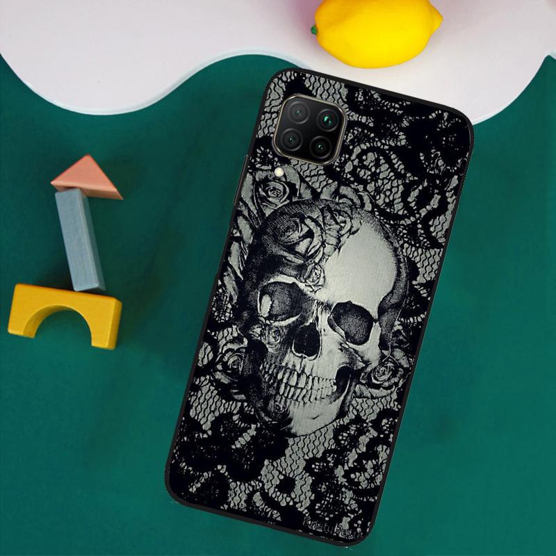Чехол с готическим черепом для Huawei Nova 11i 12s 12i 8i 7i Y73 Y70 Y90 Y60 Y72 Y61 Y91 9 10 SE P30 Pro P40 Lite
