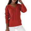 Winter Sweater Ribbed Cuff Cold Resistant Solid Color Female Slim Sweater Jumper Top for Daily Life
