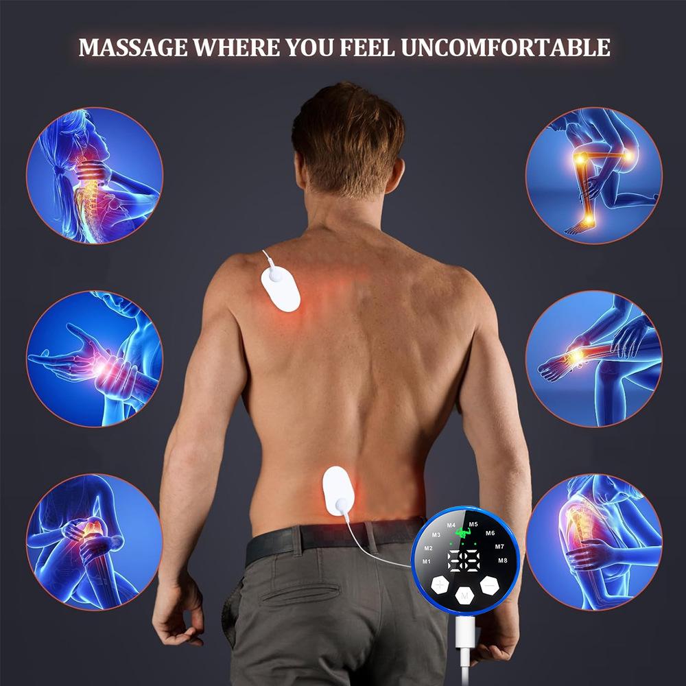 Умный фитнес-массажный пояс с дисплеем для зарядки: Усовершенствованный тренажер для мышц живота и массажер для талии