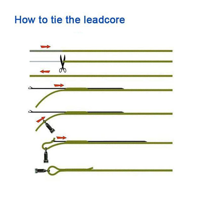 10 м/60 фунтов леска Leadcore для ловли карпа Easy Splice Lead тонущий шнур супер плотный плетеный 16X для вертолета Chod Rig рыболовные снасти