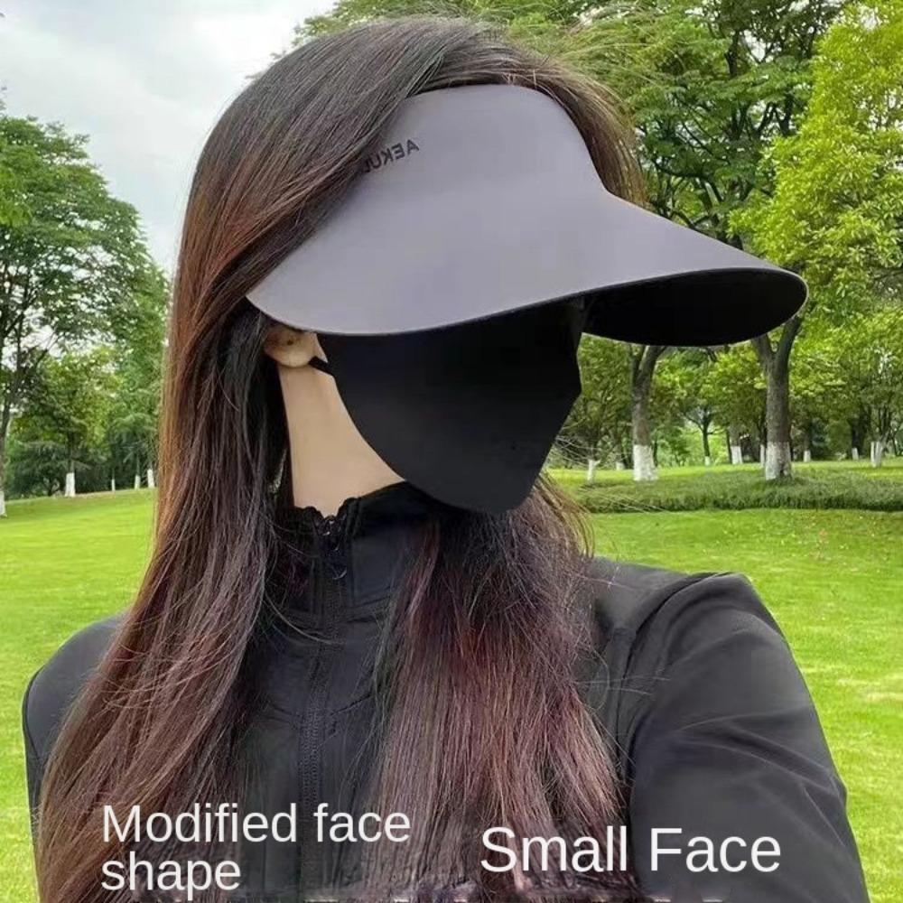 Foldable Seamless Visor Cap Sun Protection Summer Sun Hat Simple Women Sun Hat  Outdoor Sport Cap