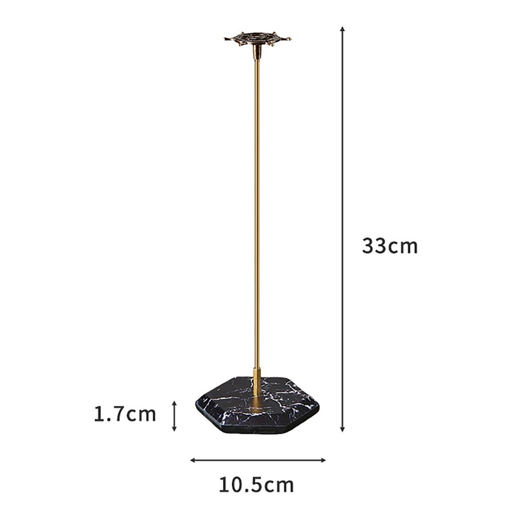 Винтажный металлический держатель для кистей для руля с основанием из смоляного камня, подставка для каллиграфии, вешалка для чернил, 6 крючков, держатель для кистей для письма
