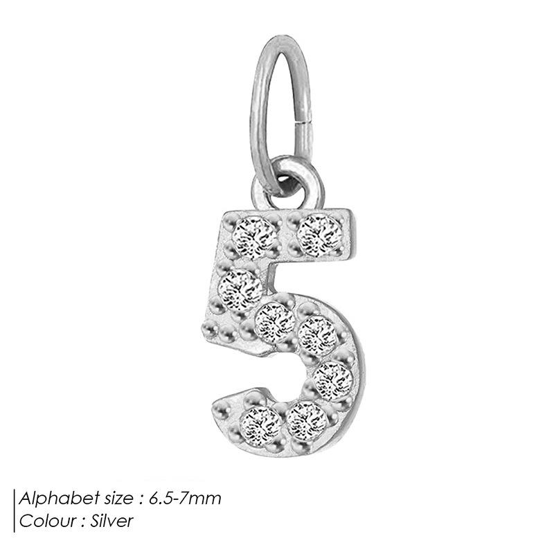 Европейская и американская подвеска-буква из нержавеющей стали, полностью инкрустированная бриллиантами, с вариантами ожерелья и браслета из циркония для самостоятельной сборки