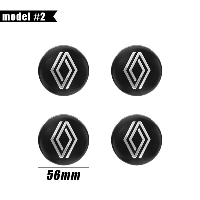 Interior Stickers 4Pcs 56/60/65mm Car Wheel Stickers Center Hub Cap Car Emblem Badge Decal For Renault Megane 2 3 Clio Koleos Ka