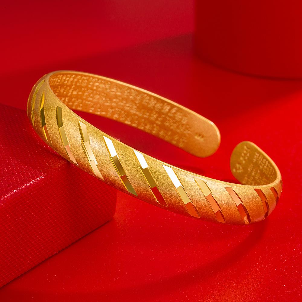 Net Red Frosted Meteor Shower Bracelet China-Chic Bracelet Inherits The Ancient Heart Sutra Bracelet Female Tiktok
