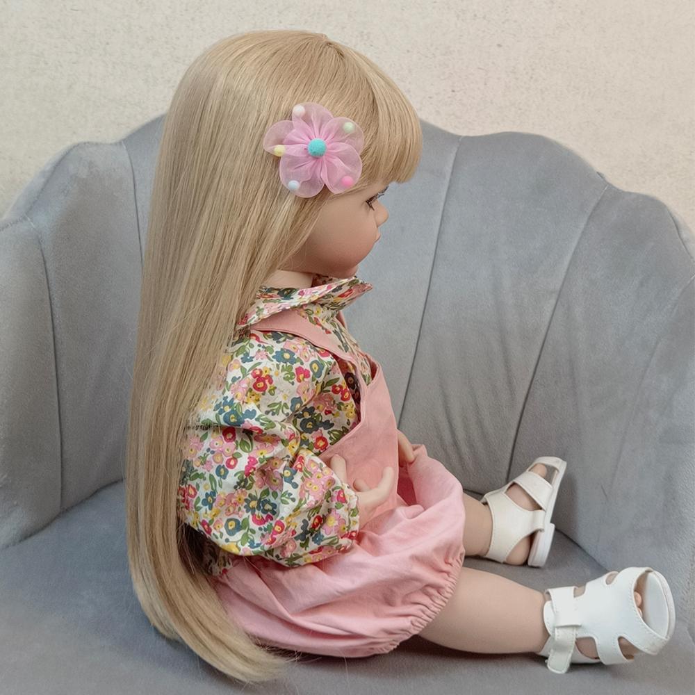 55 см кукла реборн, полностью силиконовая кукла, милая реалистичная кукла для маленьких девочек, модная кукла в подарок, кукла Bjd