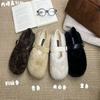 Fashion Lamb Wool Bag Head Mao Mao 2025 Autumn New One-pedal Cotton Slippers Warm Fairy Style Women's Shoes