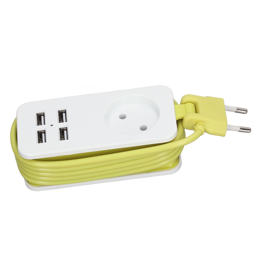 Сетевой фильтр 1200 Вт 10 А Огнестойкий Адаптер с 4 USB-портами для Смартфонов Планшетов