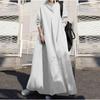 Women's Dress Autumn Long Sleeve Shirt Dress Loose Oversized Woman Lapel Solid Half-Button A-line Sundress