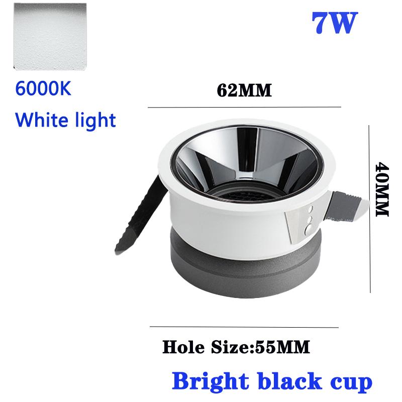 Современный светодиодный потолочный точечный светильник Downlight для внутреннего освещения, встраиваемый круглый точечный светильник для коммерческой гостиной, столовой, спальни, COB