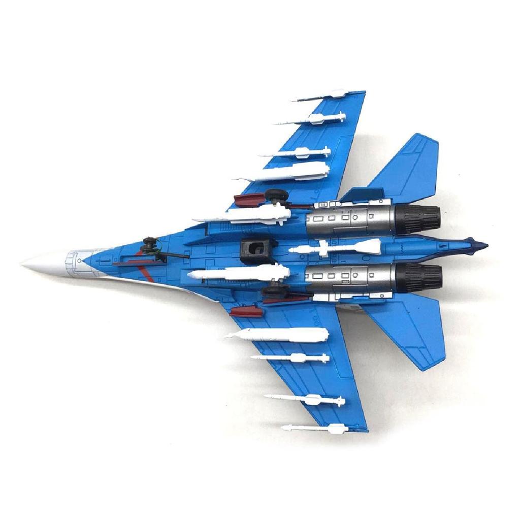 1:100 Metal Red & Blue SU-35 Super Flanker Heavier Aircraft Model Simulation Fighter Aviation Military Science Display Model