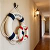 Classic Red & Blue Life Buoy Desk Decor, Nautical Ornament - Perfect for Home Office, Shelf, or Maritime Theme Room Styling