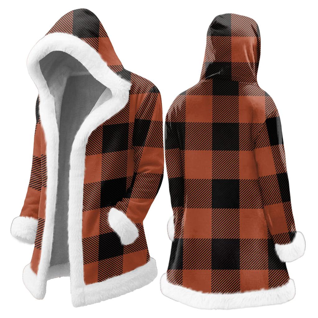 Мужской кардиган с капюшоном, длинное пальто для сохранения тепла