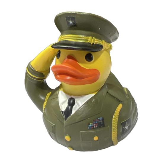 Смола ветеран дань утка статуэтка салют солдатская форма утка статуя животное скульптура домашний офис книжная полка настольное украшение орнамент