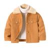 Children's Clothing New Autumn Winter Corduroy Fleece-Lined Single-Breasted Jacket for Girls