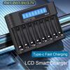 8 Slots Charger for a Battery for NI-MH NI-CD 1.2 V, Lithium-ion Batter AA/AAA 1.5 V/3.7 V
