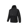 Adidas Yysports Solid Color Three-Stripe Print Logo Hoodie Jacket Men Outerwear Black H39244